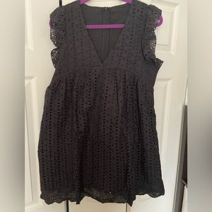 Black Lace Dress with Shorts & Pockets